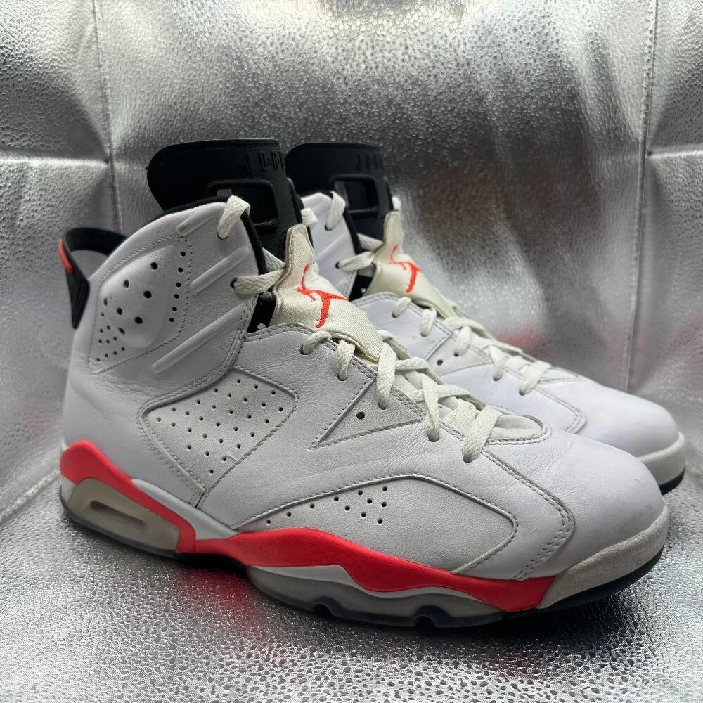 Size 11 - Air Jordan 6‎ Retro 2014 White Infrared Mens Athletic Shoes 384664-123